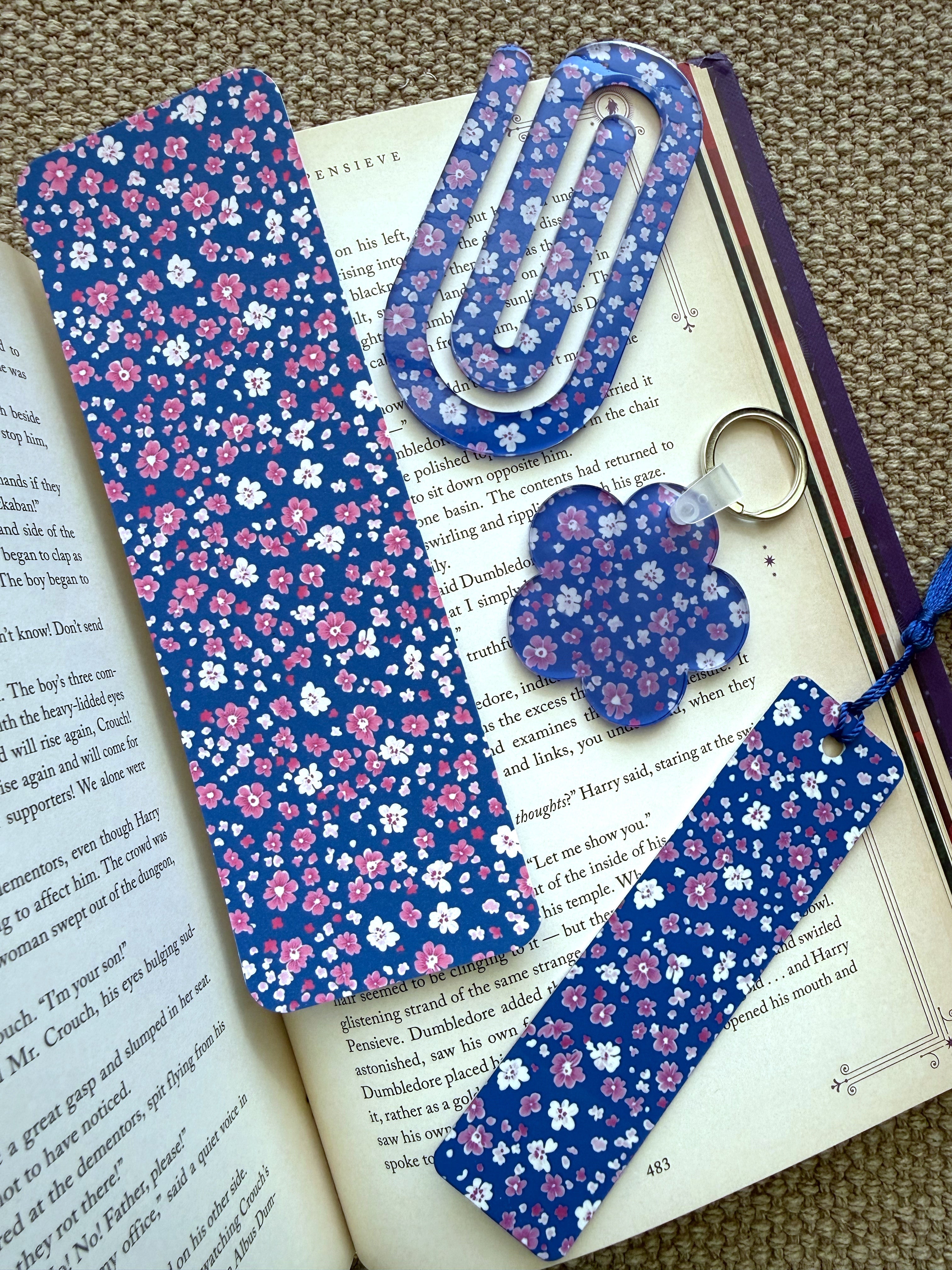 Bookmark Set and Keychain 4-in-1