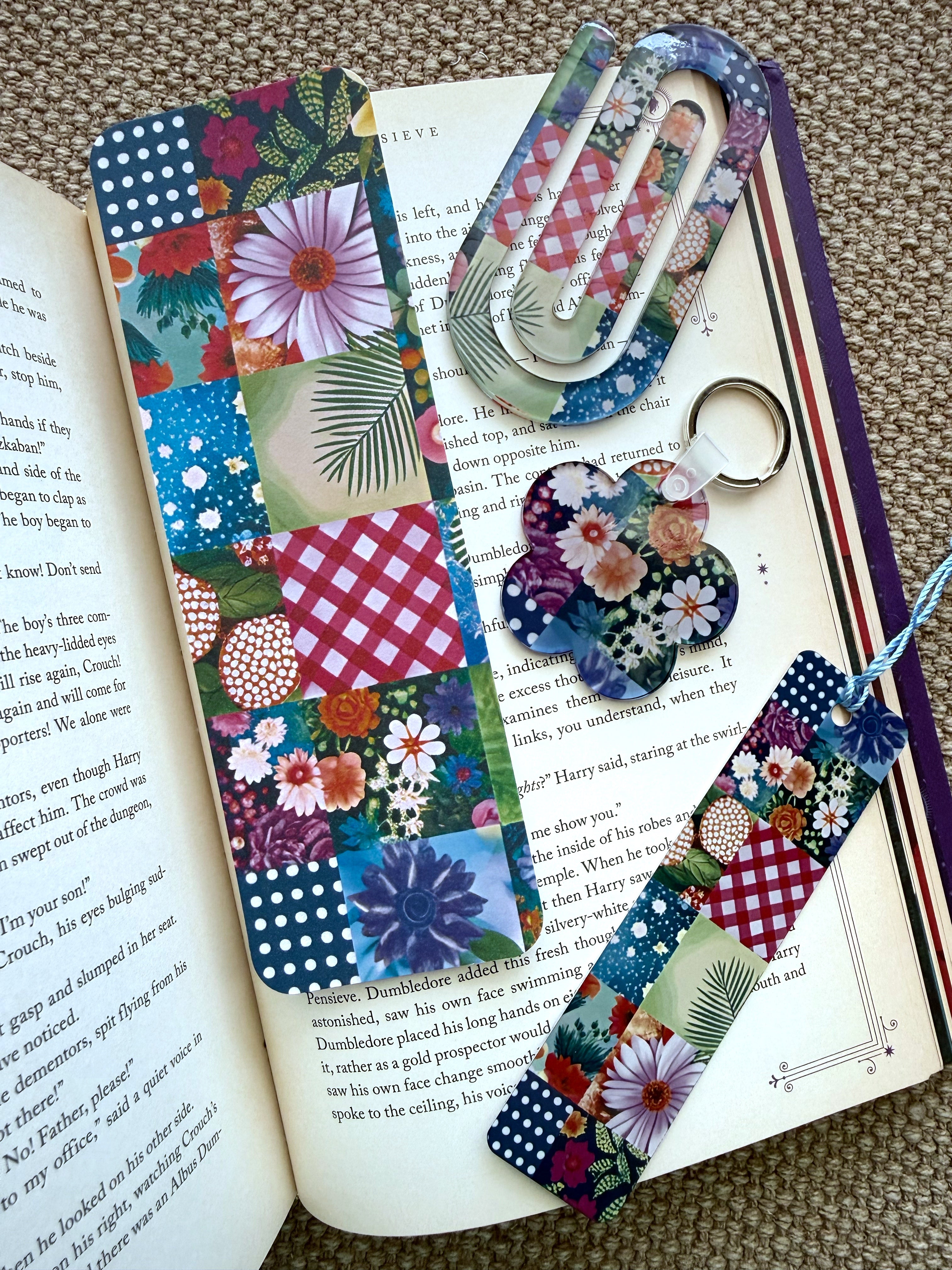 Bookmark Set and Keychain 4-in-1