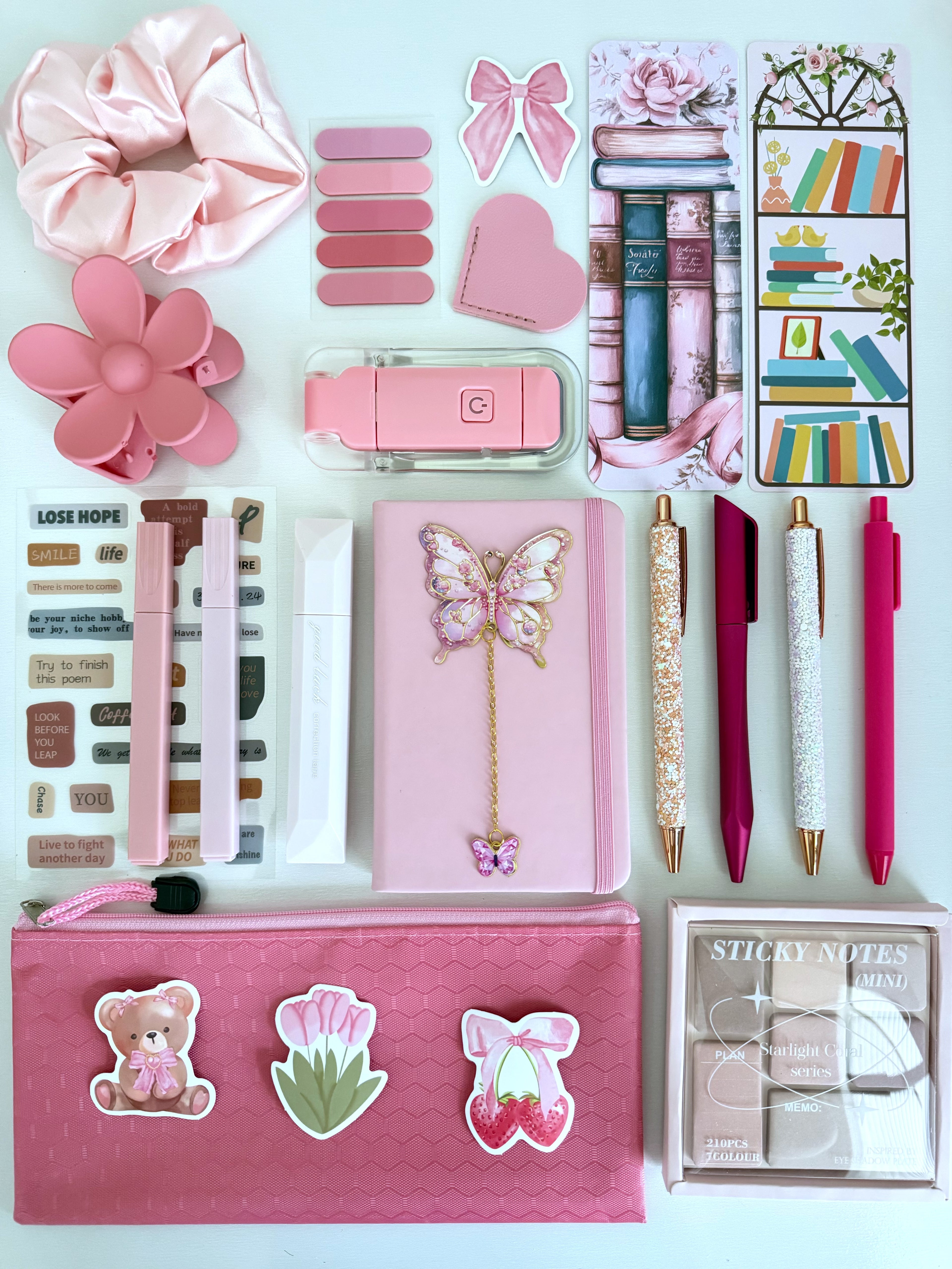 Pink Bookish Bundle (notebook A6)