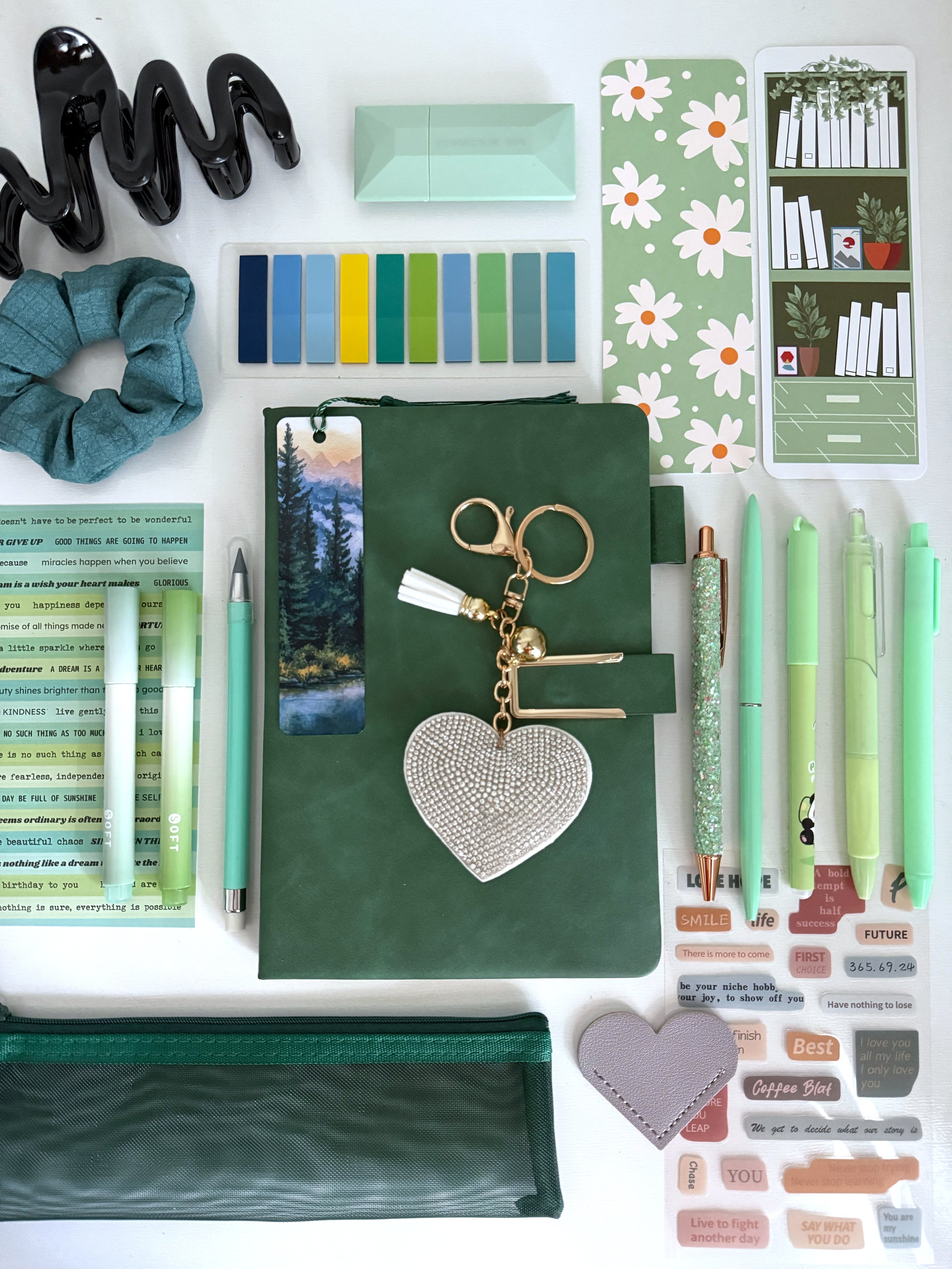 Green Bookish Bundle (notebook A5)