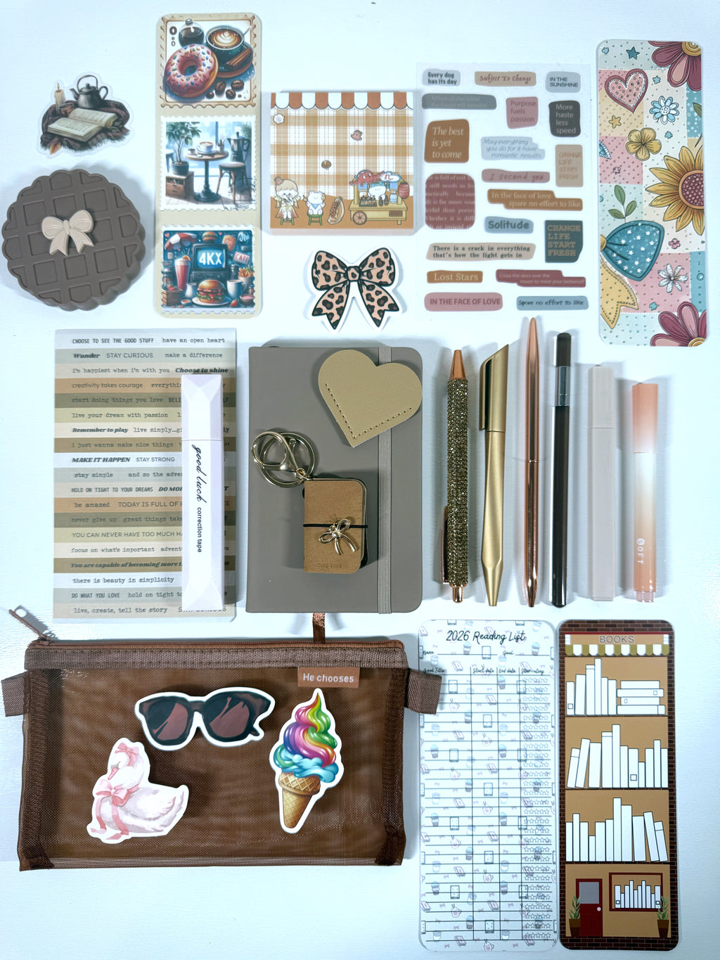 Milk Chocolate Bookish Bundle (notebook A6)