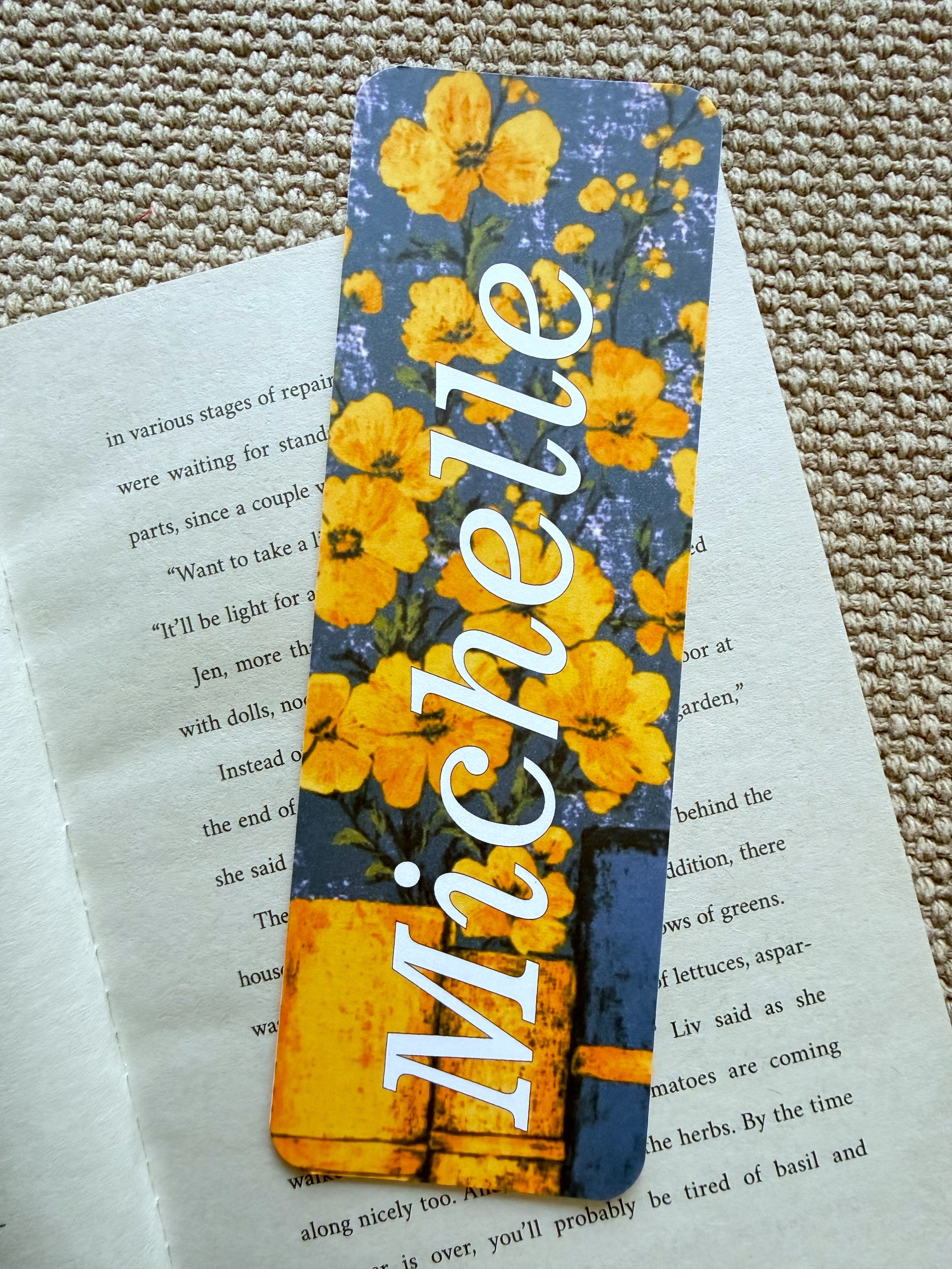 Personalized bookmark with your name